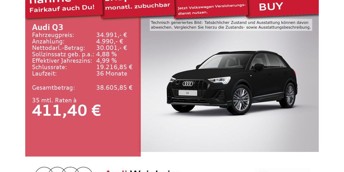 Audi Q3 46.731 km 34.991 € Weinheim 69469