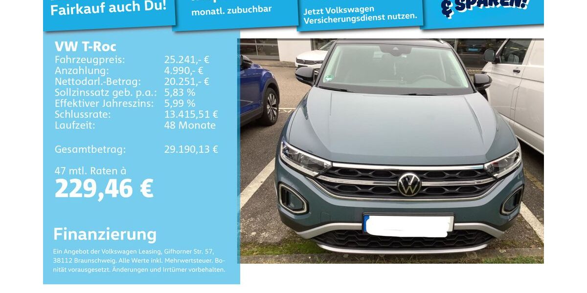 VW T-Roc 43.697 km 24.989 &euro; Mannheim 68309