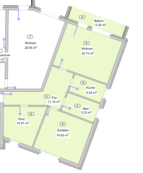 Etagenwohnung Lampertheim - 3 Zimmer, 72 m&sup2;, 900&euro; | Angebot:27154012