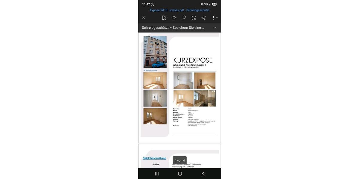 Etagenwohnung Mannheim Rheinau - 3 Zimmer, 80 m&sup2;, 285.000&euro; | Angebot:26885478