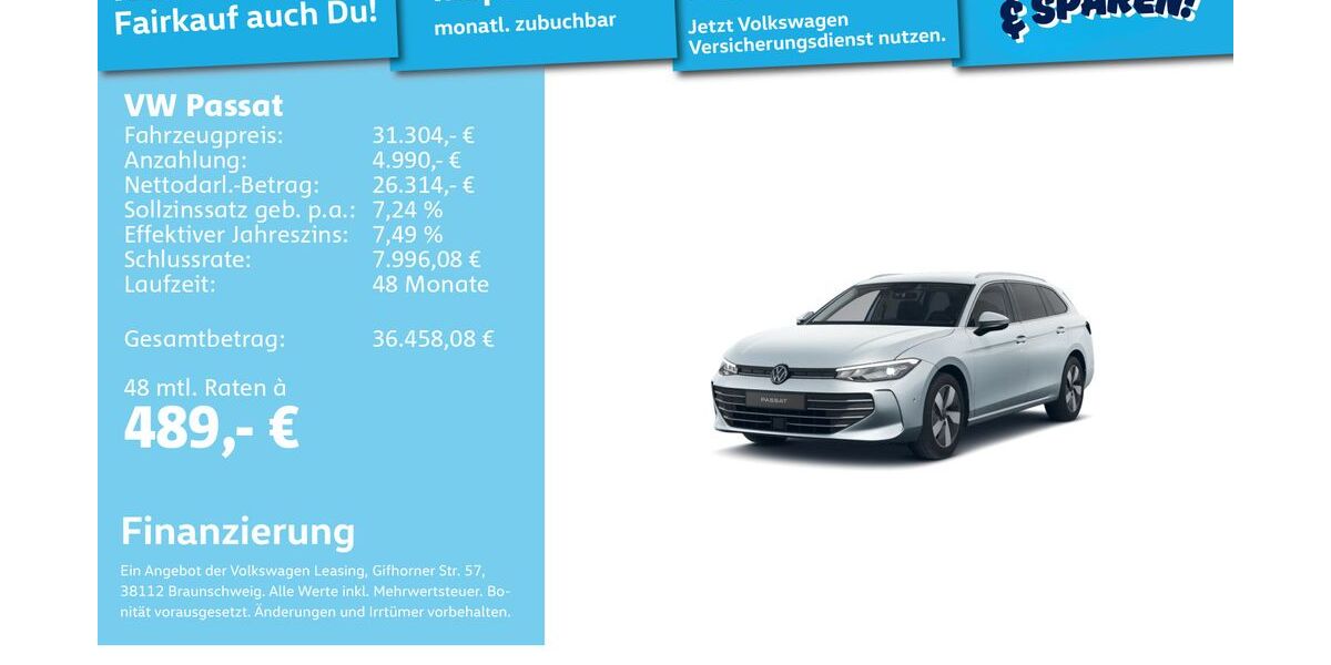 VW Passat 12.170 km 30.991 &euro; Mannheim 68309