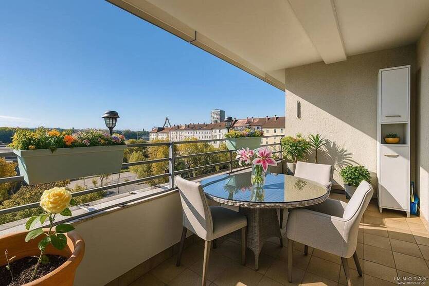 Gepflegte DreiZimmer-Wohnung im 4. OG mit zwei Balkonen - Stellplatz (optional)