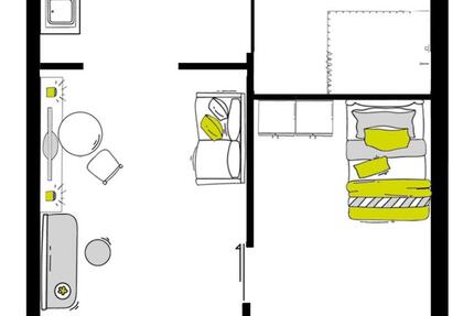 Wohnung Heidelberg Bahnstadt - 2 Zimmer, 35 m&sup2;, 725&euro; | Angebot:25125646