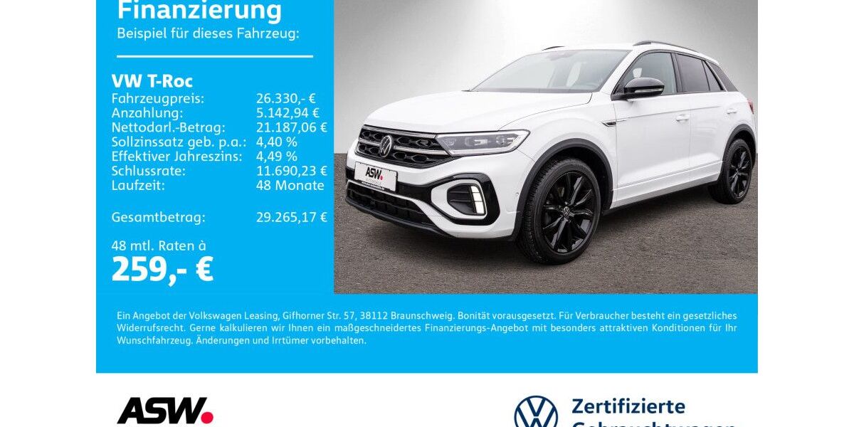 VW T-Roc 43.000 km 25.760 &euro; Sinsheim 74889