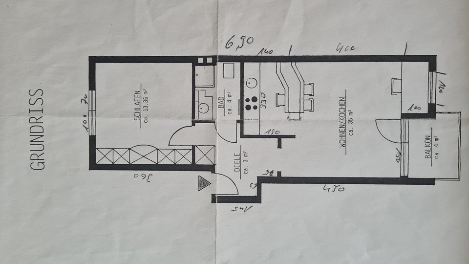 Erdgeschoßwohnung Schwetzingen - 2 Zimmer, 52 m&sup2;, 245.000&euro; | Angebot:27092131