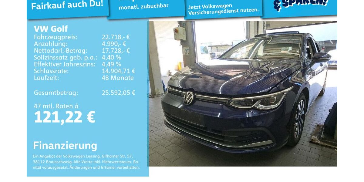 VW Golf 80.826 km 21.992 &euro; Mannheim 68309