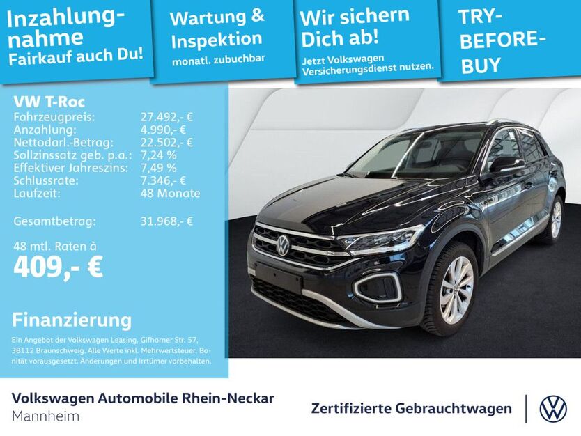 VW T-Roc 26.525 km 26.999 € Mannheim 68309