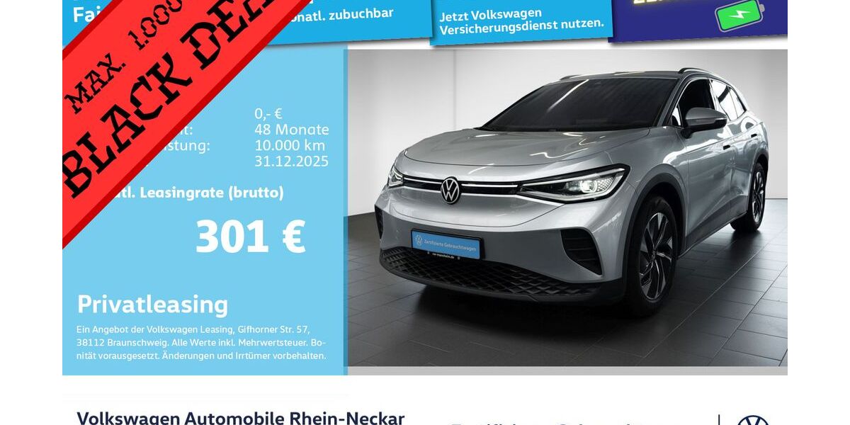 VW ID.4 11.290 km 31.499 € Mannheim 68309