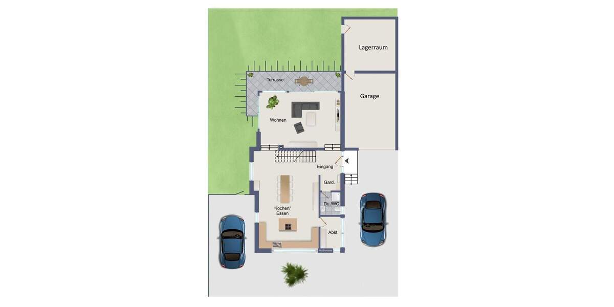 Teil möbliertes Einfamilienhaus mit gehobener Ausstattung, Carport und Garage 4 zimmer