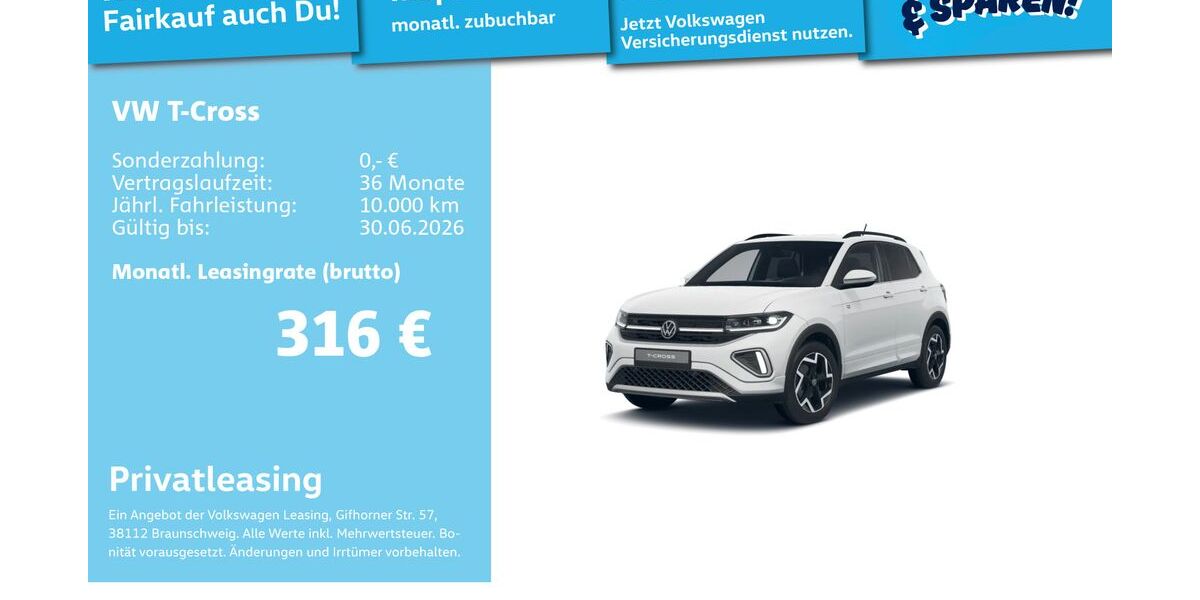 VW T-Cross 3.364 km 26.992 &euro; Mannheim 68309