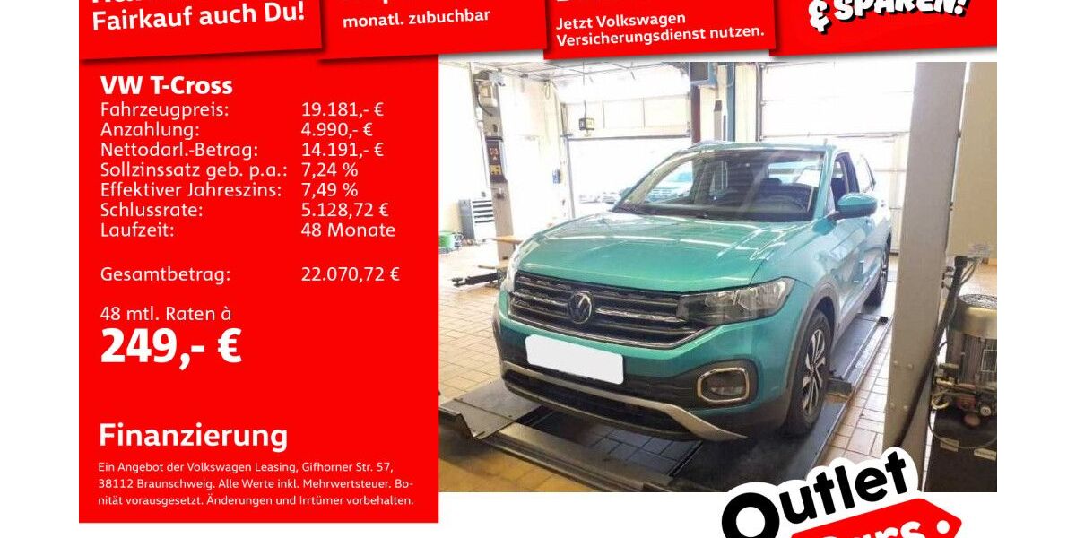 VW T-Cross 6.171 km 18.989 &euro; Mannheim 68309