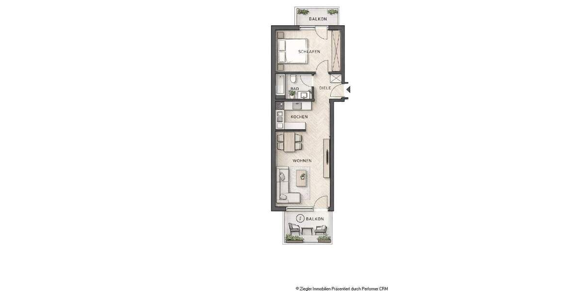 Etagenwohnung Mannheim Neckarstadt - 2 Zimmer, 53 m&sup2;, 175.000&euro; | Angebot:25533167