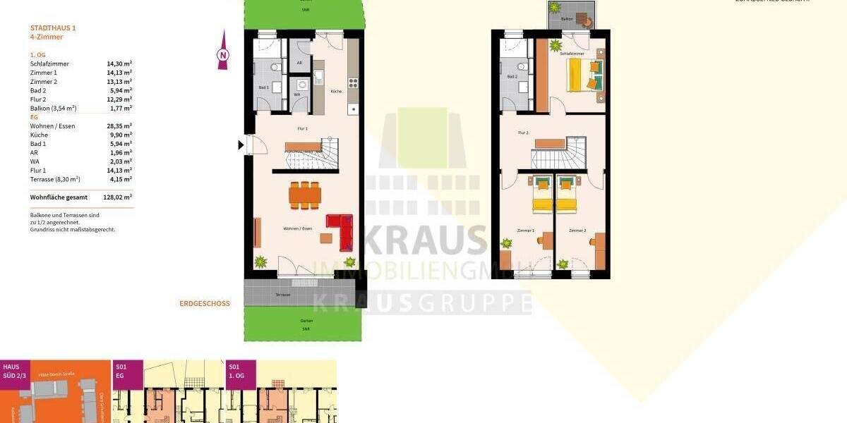 Stadthaus mit Garten 4 zimmer