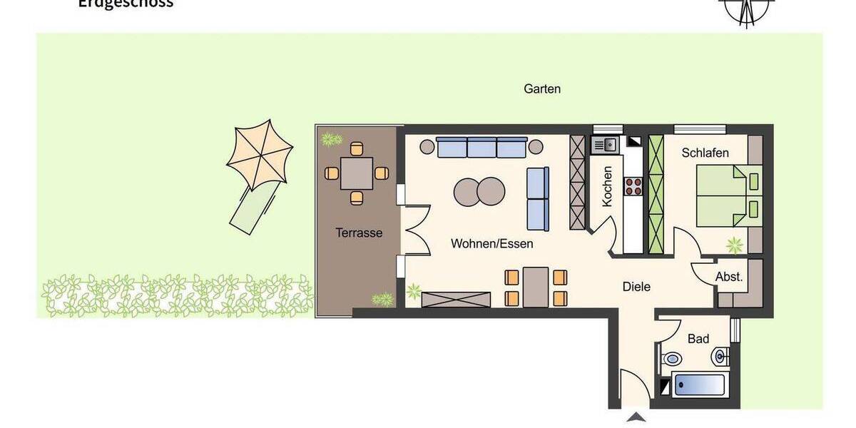 Etagenwohnung Eppelheim - 2 Zimmer, 64 m&sup2;, 880&euro; | Angebot:26797538