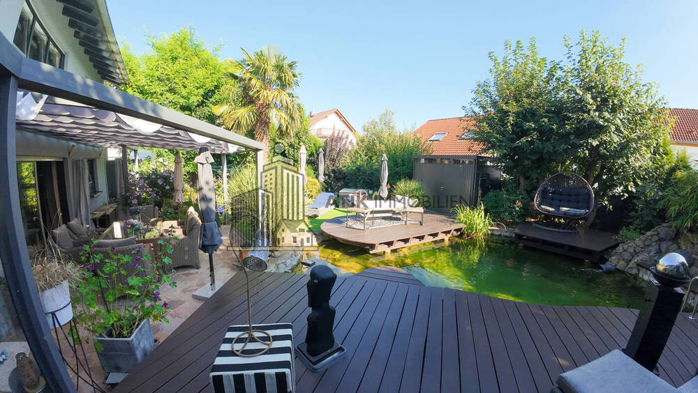 ATIK: Freistehendes Einfamilienhaus mit Schwimmteich und Gartenidylle - Ruhige Feldrandlage - Einfamilienhaus Waibstadt | Angebot:26267357
