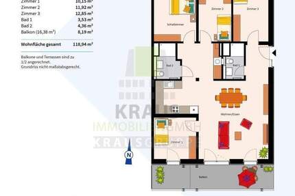 Wohnung Heidelberg Rohrbach - 5 Zimmer, 118 m&sup2;, 829.000&euro; | Angebot:25728217