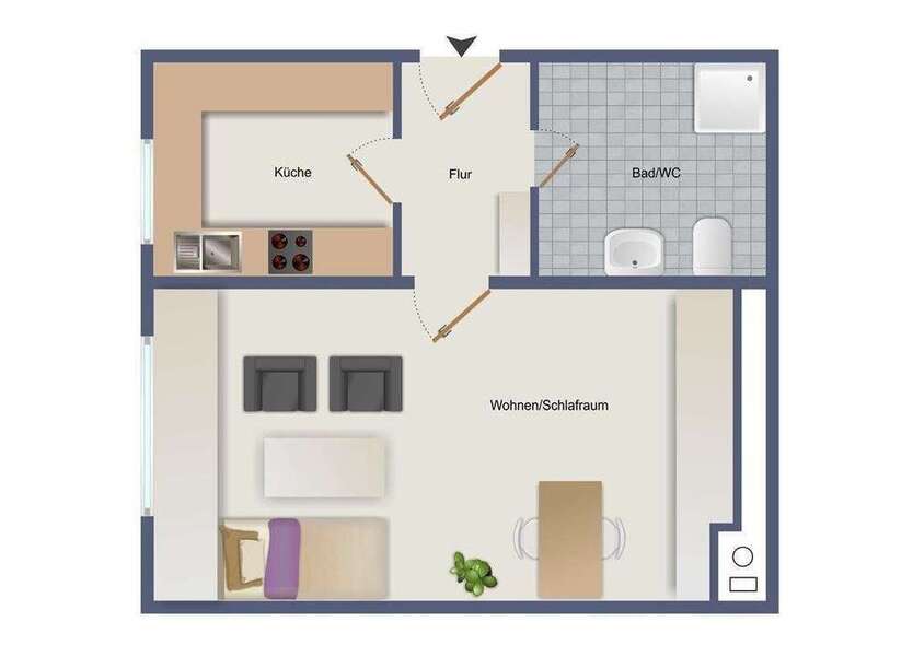 Wohnung zum Kaufen in Dossenheim 135.000 € 33 m²