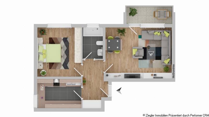 Etagenwohnung Edingen-Neckarhausen Edingen - 2 Zimmer, 64 m&sup2;, 190.000&euro; | Angebot:26554846
