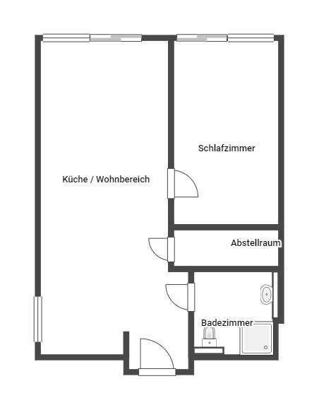 Etagenwohnung Ludwigshafen am Rhein Mitte - 2 Zimmer, 59 m&sup2;, 556&euro; | Angebot:27147574
