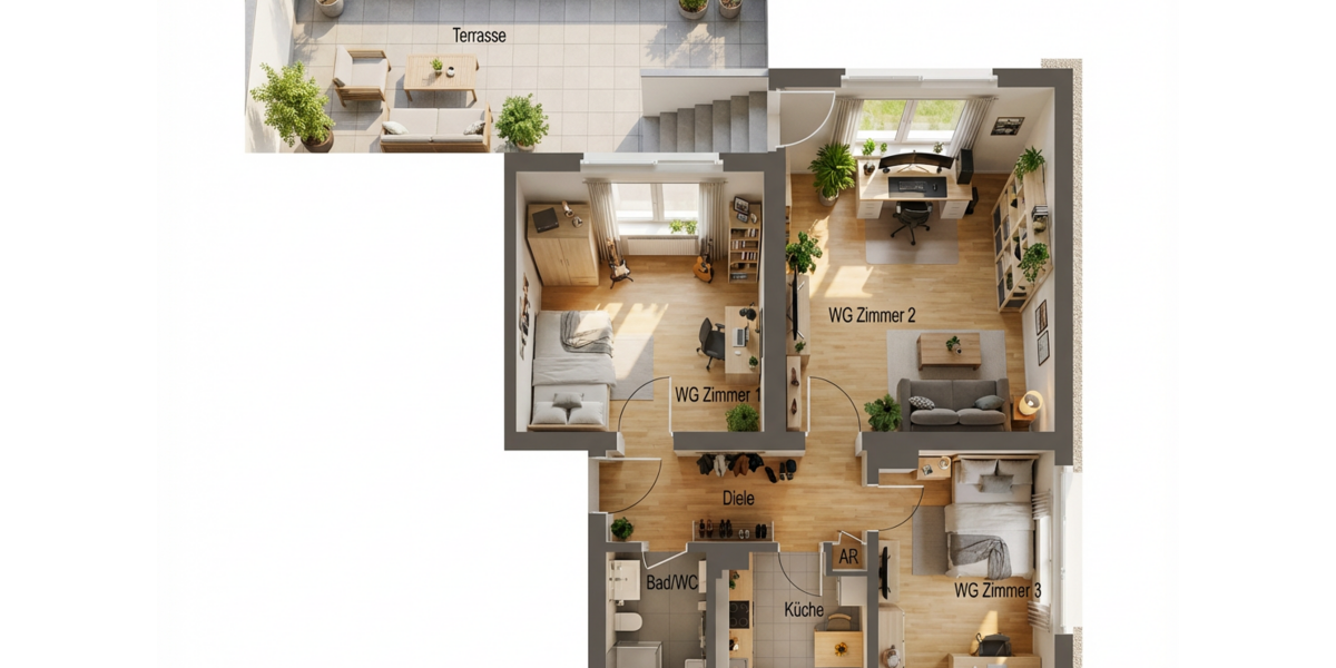 Zimmer Heidelberg Peterstal - 3 Zimmer, 1.800&euro; | Angebot:24210219