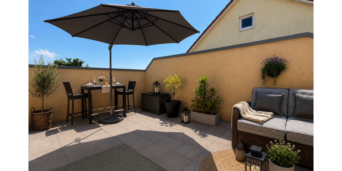Penthouse-Feeling: 4 Zimmer Maisonette-Wohnung mit großer Dachterrasse! - 4- Heppenheim | Angebot:26934719