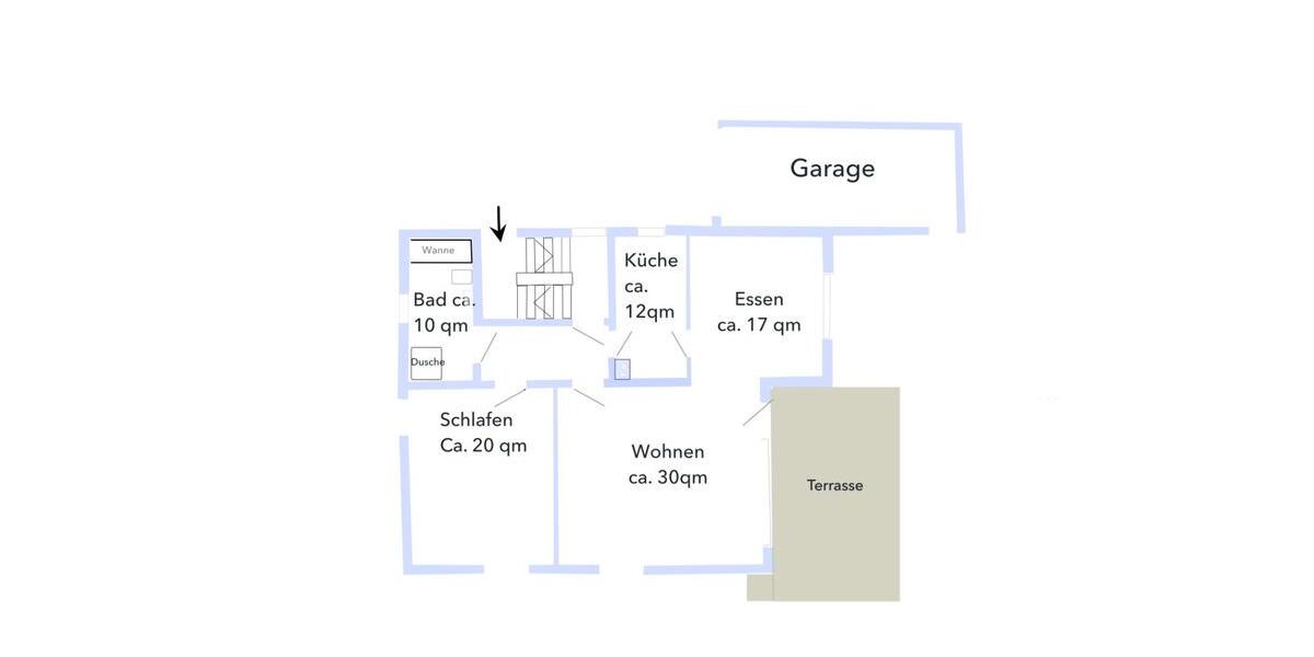 Erdgeschoßwohnung Walldorf - 2.5 Zimmer, 86 m&sup2;, 1.050&euro; | Angebot:26110982