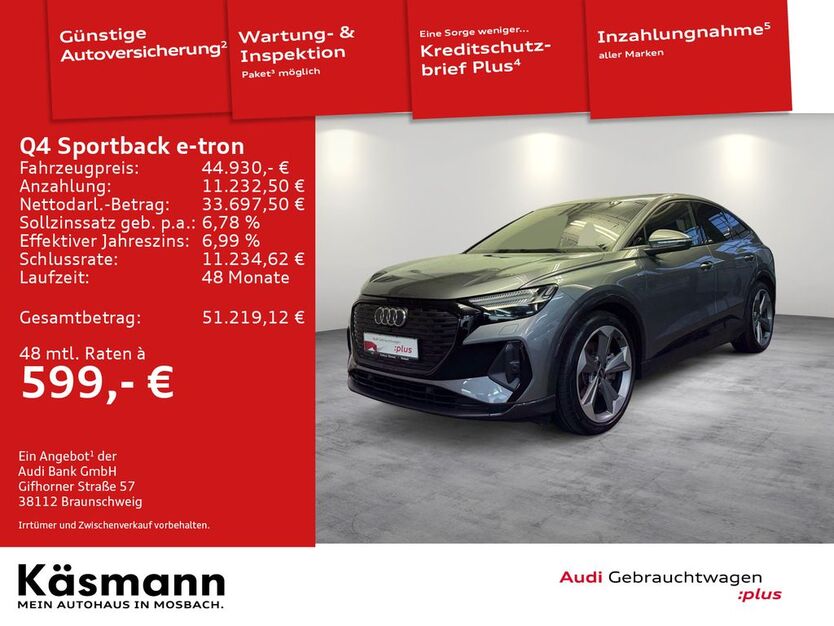 Audi Q4 e-tron 23.199 km 42.950 € Mosbach 74821