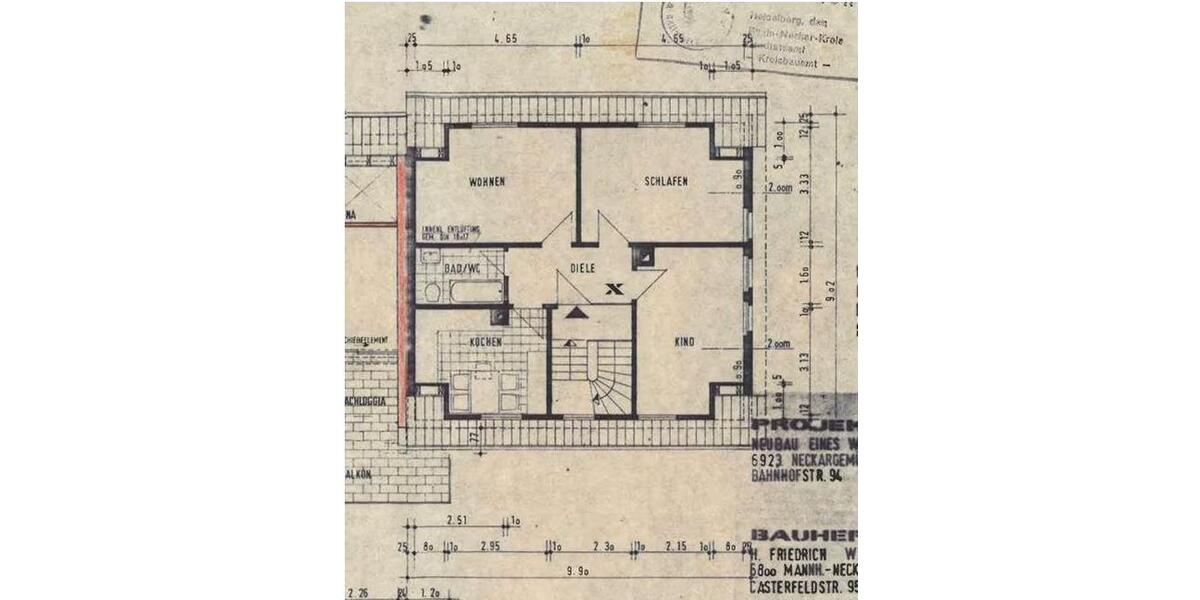 Dachgeschoßwohnung Neckargemünd - 3 Zimmer, 65 m&sup2;, 260.000&euro; | Angebot:26919952