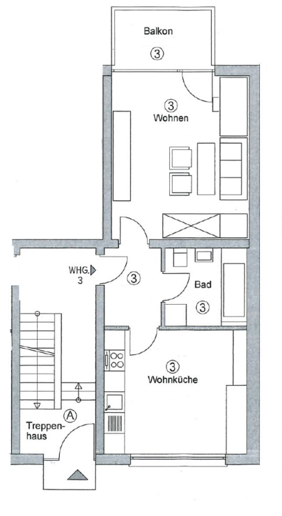 Wohnung zum Mieten in Ladenburg 850 € 50 m²