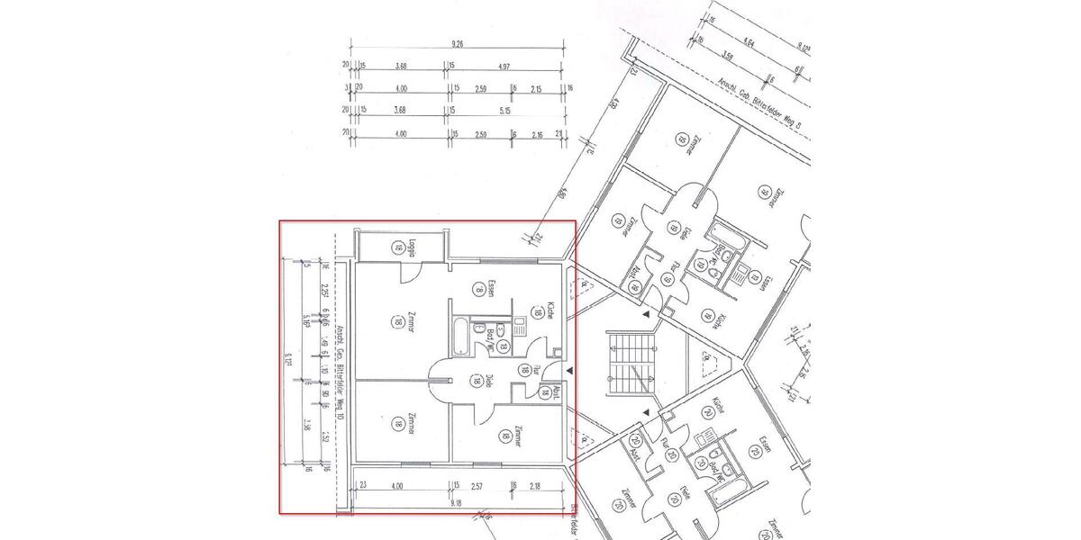 Etagenwohnung Mannheim Käfertal - 3.5 Zimmer, 78 m&sup2;, 195.000&euro; | Angebot:27096356